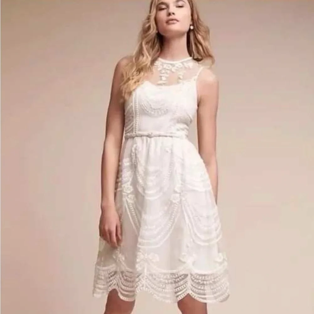 DYED BHLDN x Anthro Anissa White Silk Dress - Picture 9 of 9